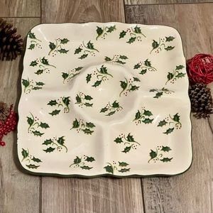 Vintage HOME Holly Themed Hor's D'oeuve Tray